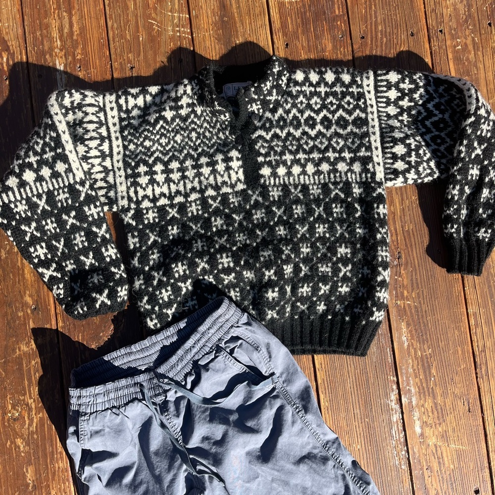 llbean wool ski sweater